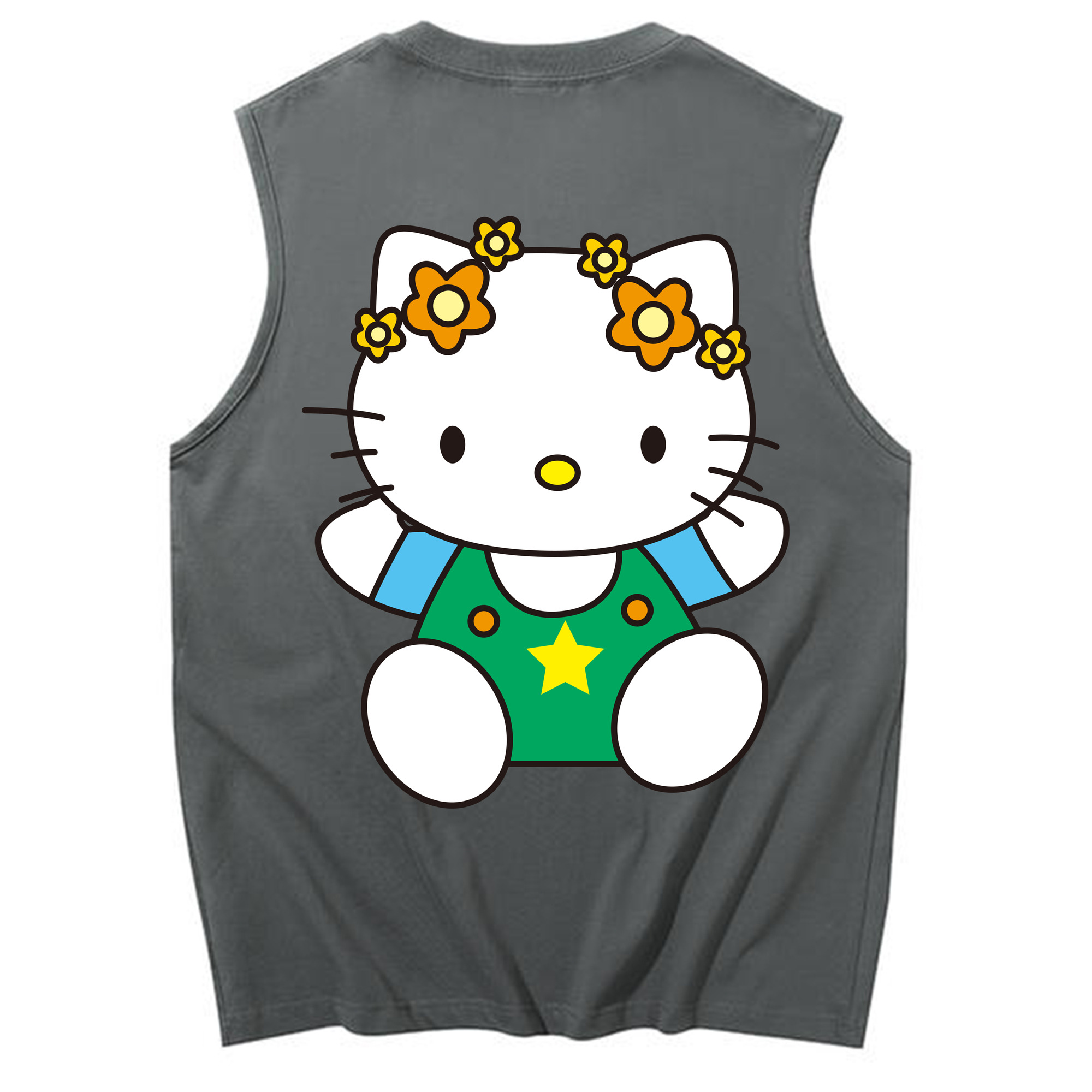 （画像用） Hello Kitty ハローキティ コットン100％タンクトップ（背面プリント）